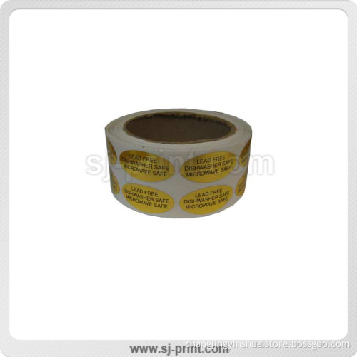 Custom High Quality Diswasher Printed Adhesive Labels